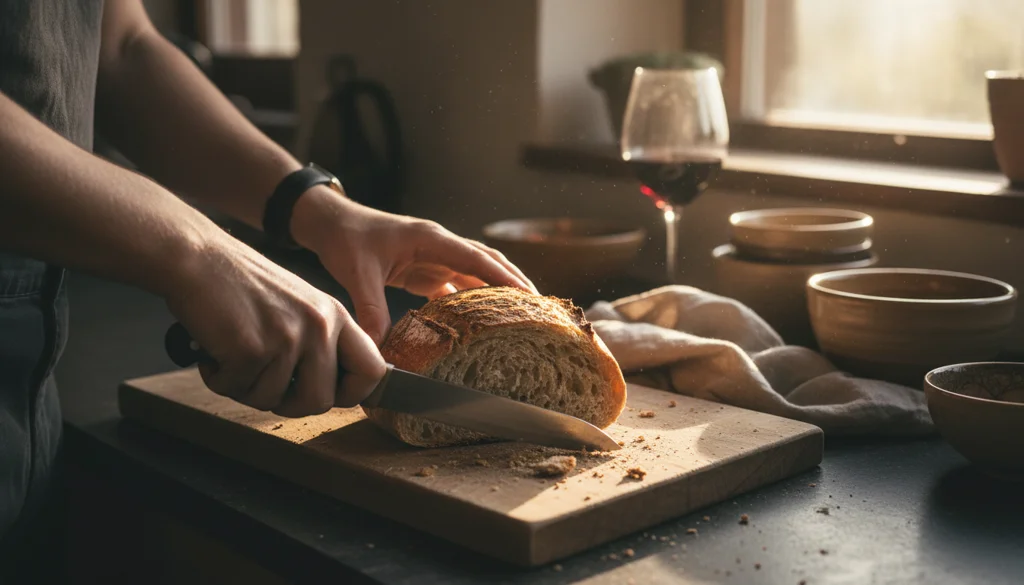 Sourdough baking at sunset