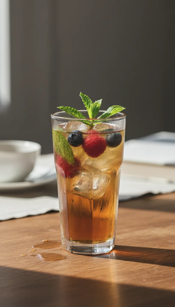 Botanical tea vertical shot